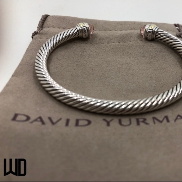 David Yurman Classic Cable Morganite Cable Cuff - Picture 4 of 5